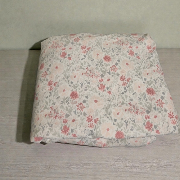 Lauren Ralph Lauren Other - Lauren Ralph Lauren Queen Flat Sheet Pink Gray Floral Cotton